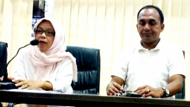 Faisal Amir Ketua KPU Sulsel Faisal Amir Didampingi ANggota KPU Sulsel Misna M Attas 