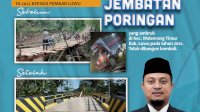Disupport Bantuan Keuangan Pemprov, Jembatan Poringan yang Ambruk Kini Dapat Diakses Kembali