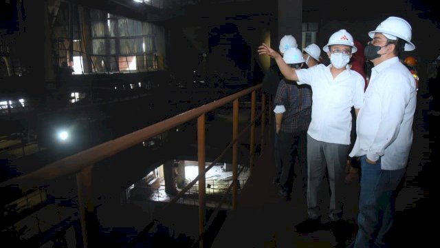 Pimpinan Dan Anggota Komisi VII Meninjau Lokasi kebakaran di Smelter Milik PT GNI