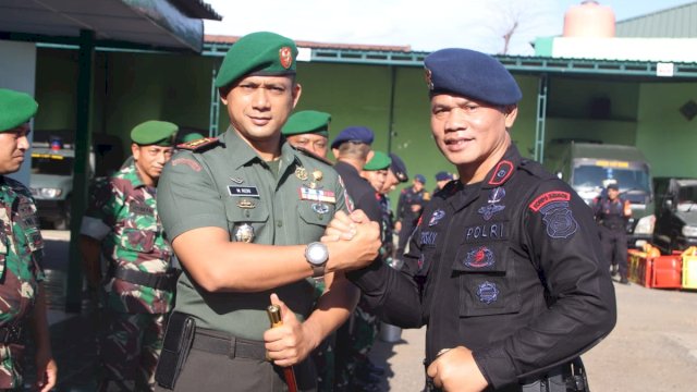 Danyon Ichsan Pimpin Apel Sinergitas TNI-Polri di Makodim Bone, Ini Yang Disampaikan
