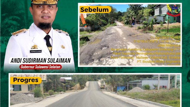 Jalan dan Jembatan Rusak pada Ruas Kabere di Enrekang Segera Rampung