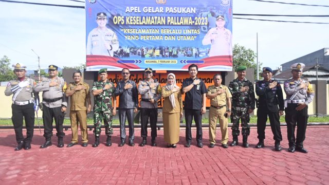 Polres Luwu Utara menggelar Apel Gelar Pasukan OPS Keselamatan Pallawa-2023