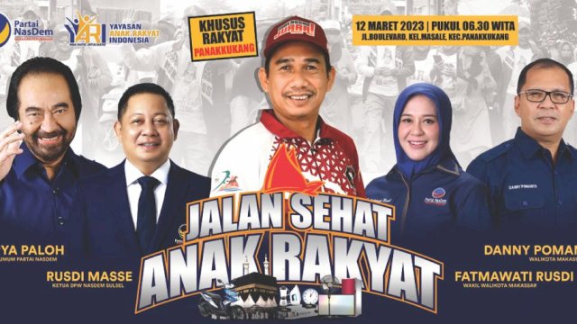 Sukarno Lallo: 20 Ribu Warga Panakkukang Bakal Hadiri Jalan Sehat Anak Rakyat