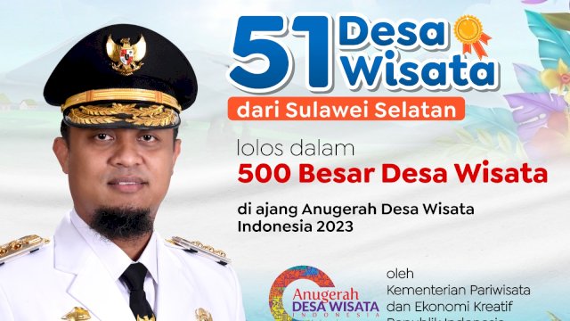 51 Desa Wisata Sulsel Masuk 500 Besar Anugerah Desa Wisata Indonesia Kemenparekraf