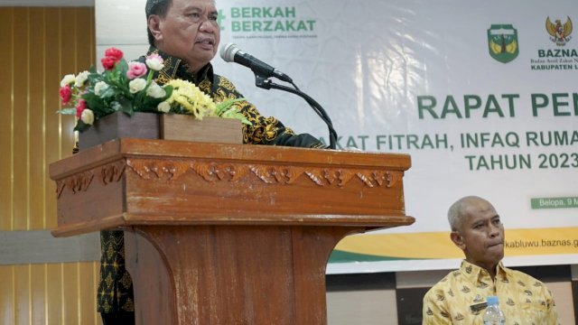Badan Amil Zakat Nasional (BAZNAS) Kabupaten Luwu mengelar Rapat Penetapan nilai pembayaran Zakat Fitrah, Infaq Rumah Tangga Muslim (IRTM) dan Fidyah 1444 H tahun 2023 yang dilaksanakan di aula Kantor Bappelitbangda, Kelurahan Senga Kecamatan Belopa, Kamis (9/3/2023)