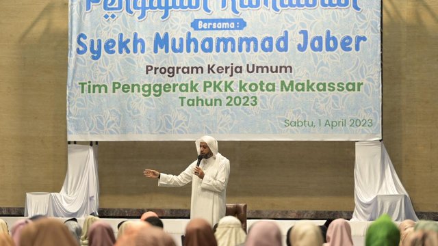 TP PKK Kota Makassar Gelar Pengajian Ramadan bersama Syekh Muhammad Jaber