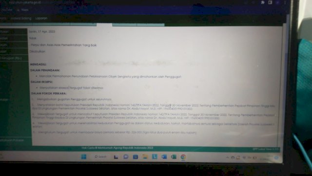 Batalkan SK Presiden, PTUN Minta Jabatan Abdul Hayat Gani Dikembalikan