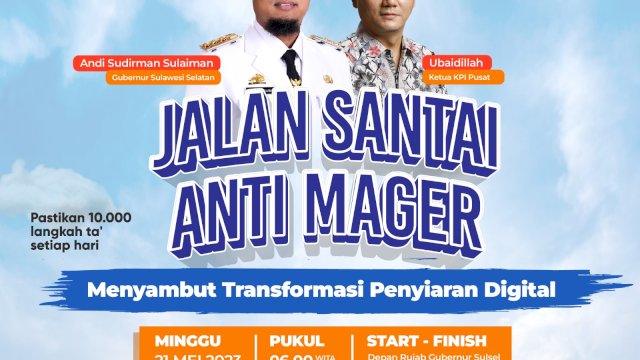 Ramaikan Jalan Sehat Anti Mager Besok, Ada Sosialisasi Siaran Digital