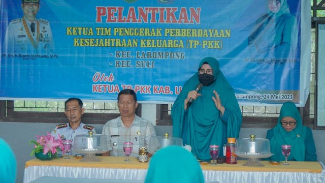 Bupati Luwu, Basmin Mattayang, didampingi Kapolres Luwu, AKBP. Arisandi, Kejari Luwu, Andi Usama Harun,  dan Kepala Dinas PUTR, Ir. Ikhsan Asaad, meresmikan pemanfaatan jalan ruas Cilallang-Sumabu