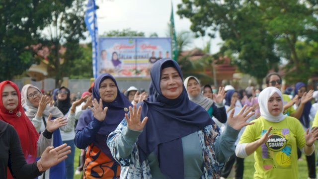 Gerakan masyarakat hidup sehat (Germas) terus digalakkan oleh Pemerintah Kabupaten Luwu melalui senam bersama.