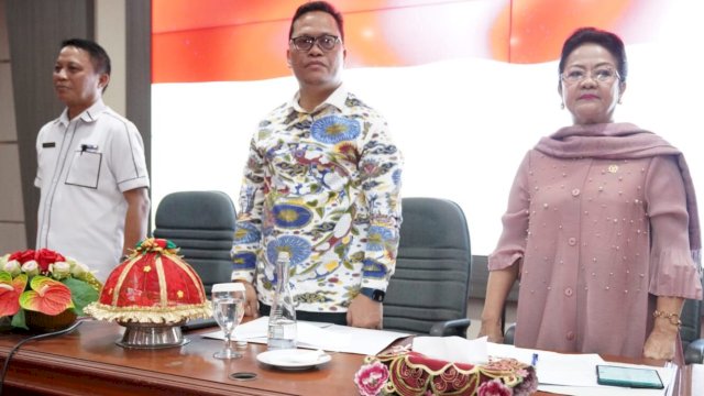 Plt Sekretaris daerah Provinsi Sulsel  Andi Darmawan Bitang Bersama Ketua Komite III DPD RI Hasan Basri dan ANggota Komite III dari Sulsle Lily Amelia Salurapa  