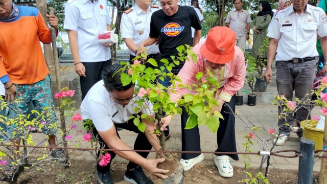 Galakkan Penghijauan, Indira Yusuf Ismail Tanam Pohon Tabebuya untuk Teduhkan Makassar