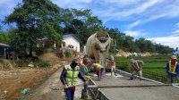 Pemprov Lanjutkan Penanganan Ruas Minasatene di Pangkep, Progres Pengecoran Beton