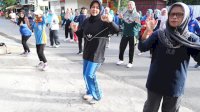 Sabtu Ceria, Fatmawati Rusdi Senam Sehat dan Kunjungi Longwis Maastricht Bara Baraya