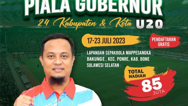Total Hadiah Rp85 Juta, Dispora Sulsel Gelar Kejuaraan Sepak Bola Piala Gubernur U20