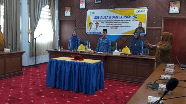 Hadirkan Ratusan Peserta Dinsos Selayar Resmi Melaunching Aplikasi Smart Bansos