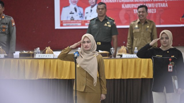 Bupati Lutra Bua Pemusatan Latihan Paskibraka