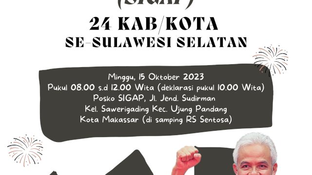 Sigap Sulsel Siap Deklarasi Ganjar Presiden&nbsp;
