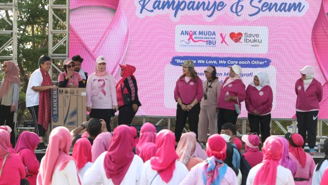 Peringati Hari Kanker Sedunia, Fatmawati Rusdi Bersama PIA Senam Massal SADARI