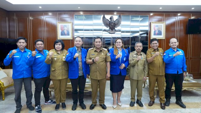 Silaturahmi ke Pj Gubernur, Gerakan Angkatan Muda Kristen Indonesia Sulsel Siap Berkontribusi untuk Pembangunan