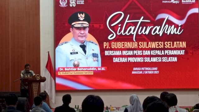 Silaturahmi Bareng Pimpinan Media, PJ Gubernur: Mari Bersatu Menuju Sulsel Baru