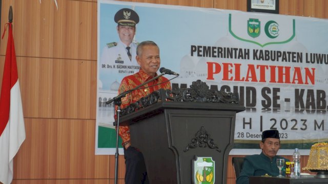 Buka Pelatihan Imam Masjid, Bupati Luwu : Perbaiki Karakter Agar Jadi Teladan Ditengah Masyarakat