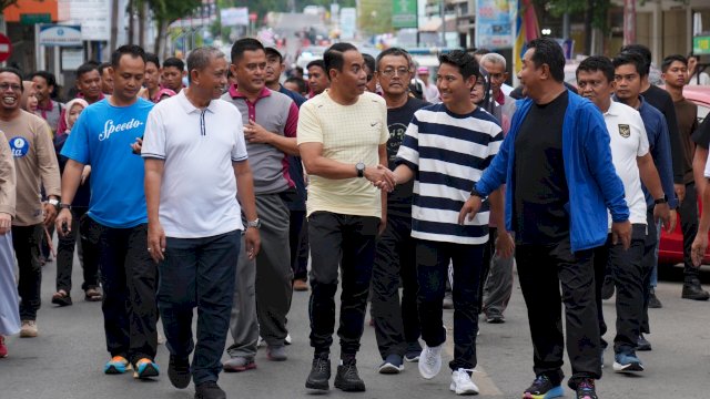 Kompak, Pj Gubernur, Kapolda Sulsel dan Bupati Wajo Olahraga Pagi di Kota Sengkang
