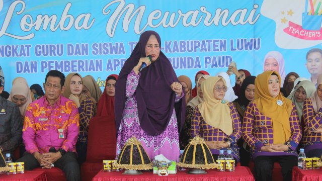 Ratusan Anak Didik TK Ikuti Lomba Mewarnai Yang Digelar Dikbud dan IGTKI Luwu