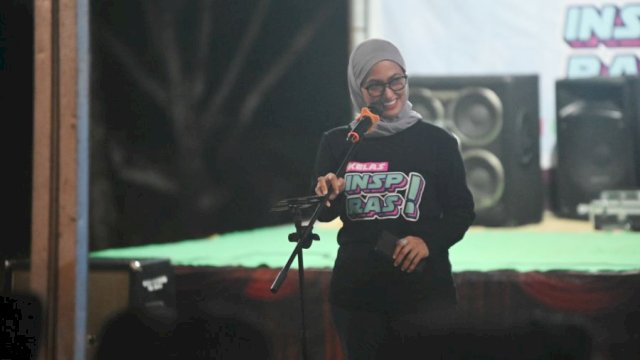 Bupati Luwu Utara Indah Putri Indriani menjadi Keynote Speaker dalam kegiatan yang digelar Dewan Pimpinan Daerah Komite Nasional Pemuda Indonesia (KNPI) Kabupaten Luwu Utara .&nbsp;