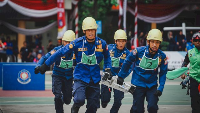 Damkar Makassar Borong Gelar Juara di Peringatan HUT Damkar Indonesia ke-105