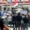 Massa AMIN Protes Hasil Pemilu 2024 Gelar Aksi di Depan Kantor KPU Sulawesi Selatan