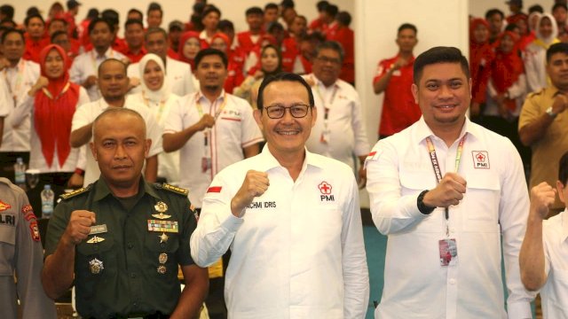 Pamen Ahli Bidang OMP (Operasi Militer Perang) Poksahli, Kolonel Arh Herman Toni, mewakili Pangdam XIV/Hasanuddin, menghadiri Pembukaan Musyawarah Provinsi (Musprov) XII Palang Merah Indonesia (PMI) Sulawesi Selatan (Sulsel) Tahun 2024.
