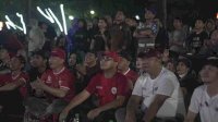 Keseruan Walikota Makassar Nobar Timnas U 23 Bersama Ribuan Warga Makassar
