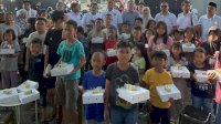 Rayakan HUT Tidar ke-16, Andi Seto Bagi Makan Sehat dan Susu Gratis ke Anak-anak Kurang Mampu