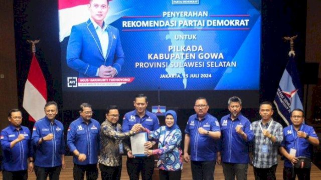 Partai Demokrat Resmi Usung Darmawangsyah Muin dan Rismawati Kadir Nyampa untuk Pilkada Gowa