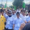 Bendera PPP dan Kader Partai Lain Ikut Mengawal Pendaftaran Pasangan JADIMI di KPU Bulukumba
