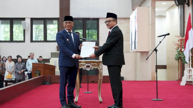 Jufri Rahman Resmi Dilantik sebagai Sekda Sulsel, Ajak Semua Pihak Wujudkan Stabilitas di Sulawesi Selatan