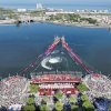 Bendera Merah Putih Sepanjang 7.900 Meter Hiasi Perairan Pantai Losari dalam Peringatan HUT ke-79 RI