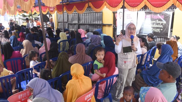 Antusiasme Warga Rappocini Sambut Kehadiran Rezki Mulfiati Lutfi dan Pasangan “Sehati”