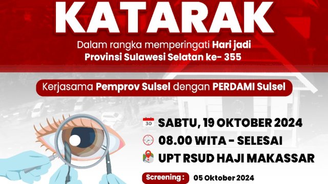 RSUD Haji Makassar Gelar Operasi Katarak Gratis bagi Masyarakat Kurang Mampu dan Lansia