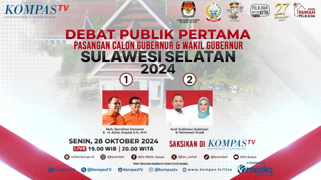 Debat Perdana Pilgub Sulsel 2024: Uji Visi dan Misi Dua Paslon dengan Fokus Kesejahteraan dan Pelayanan Publik