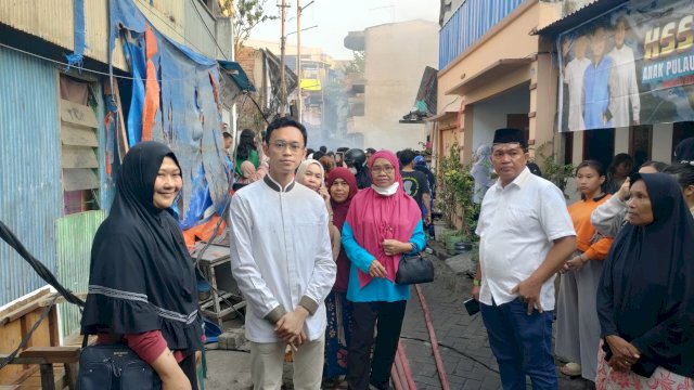 Ilham Fauzi Respons Cepat Tinjau Kebakaran di Bontoala, Beri Dukungan untuk Korban
