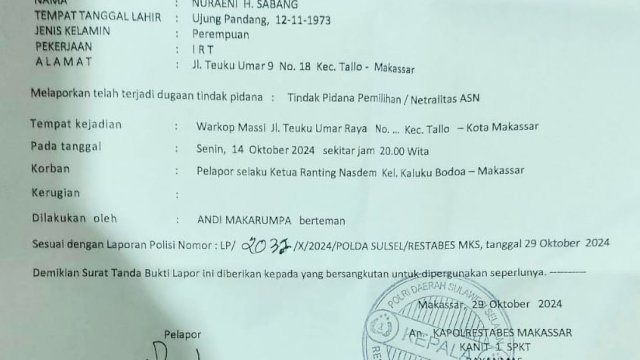 Tim Hukum SEHATI Laporkan ASN Pemkot Makassar Ke Polrestabes Makassar
