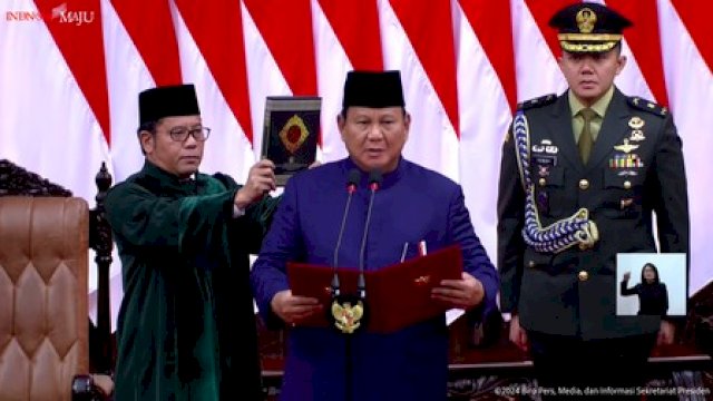 Prabowo-Gibran Resmi Dilantik Sebagai Presiden dan Wakil Presiden RI 2024-2029