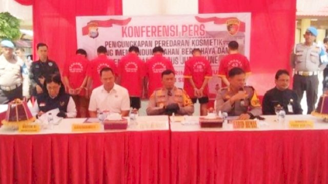 Polda Sulsel dan BPOM Makassar Ungkap Produk Kosmetik Mengandung Merkuri