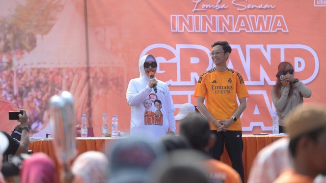 Indira-Ilham Hadirkan Semangat Persatuan dan Kesehatan Lewat Lomba Senam Ininnawa di CFD Makassar