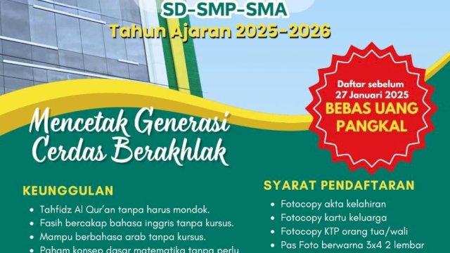RHIS Buka Pendaftaran Lebih Awal untuk Tahun Ajaran 2025/2026, Gratis Uang Pangkal bagi Pendaftar Dini