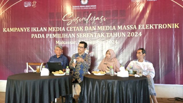 KPU Sulsel Gelar Sosialisasi Kampanye Iklan Media untuk Pilkada Serentak 2024