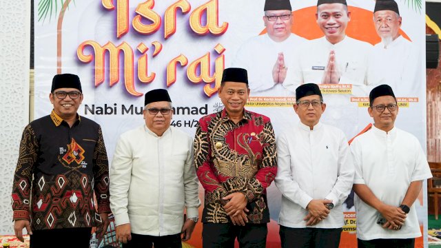 Pj Gubernur Sulsel Paparkan Program Prioritas Presiden Prabowo di Peringatan Isra Mi’raj UNM