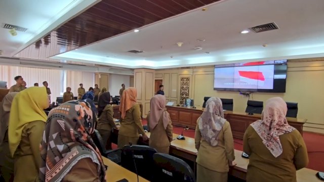 Sekretariat DPRD Sulsel Ikuti Apel Pagi Virtual Dipimpin Gubernur